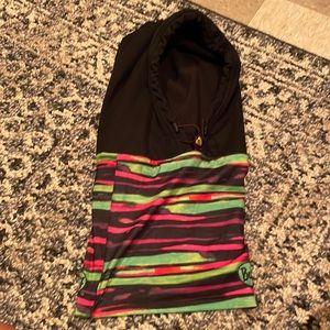 BUFF with black hoodie